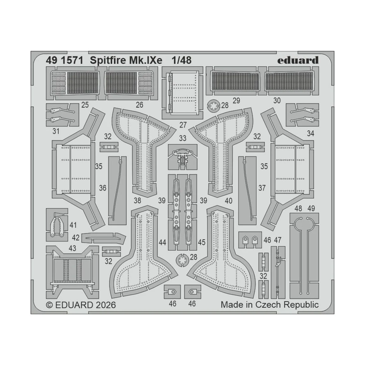 Spitfire Mk.Ixe for Airfix, 1/48 - Eduard Accessories BIG49474 Spitfire Mk.Ixe for Airfix, 1/48 - Eduard Accessories BIG49474