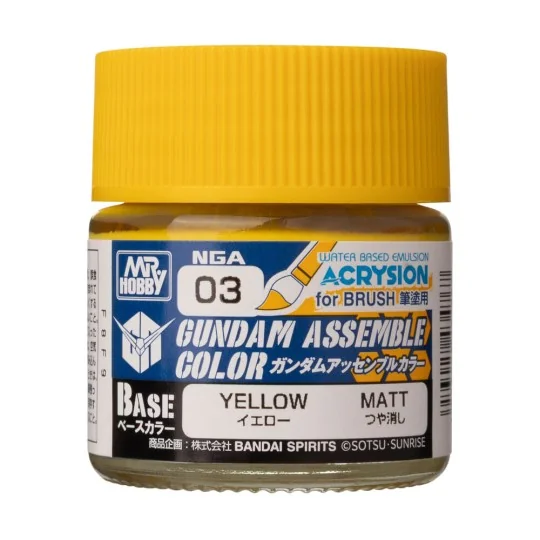 Acrysion GUNDAM ASSEMBLE COLOR (Base Color) (10 ml) Yellow - Mr Hob... Acrysion GUNDAM ASSEMBLE COLOR (Base Color) (10 ml) Yellow - Mr Hob...