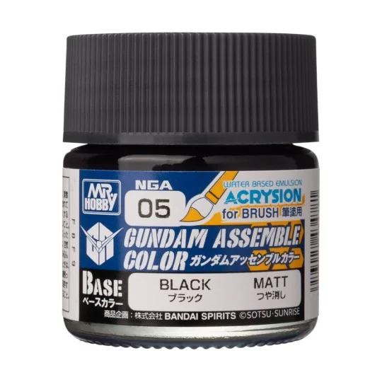 Acrysion GUNDAM ASSEMBLE COLOR (Base Color) (10 ml) Black - Mr Hobb... Acrysion GUNDAM ASSEMBLE COLOR (Base Color) (10 ml) Black - Mr Hobb...