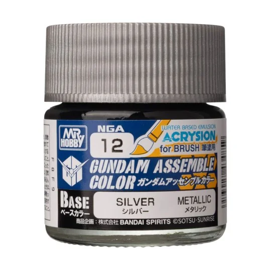 Acrysion GUNDAM ASSEMBLE COLOR (Base Color) (10 ml) Silver - Mr Hob...