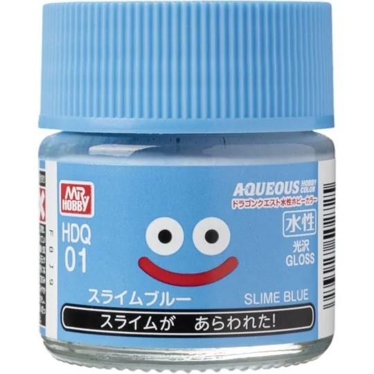 AQUEOUS DRAGON QUEST COLOR (10ml) Slime Blue - Mr Hobby - Gunze HDQ-01 AQUEOUS DRAGON QUEST COLOR (10ml) Slime Blue - Mr Hobby - Gunze HDQ-01