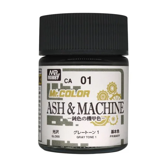 Mr. Color (18 ml) Ash & Machine Gray Tone 1 - Mr Hobby - Gunze CA-01
