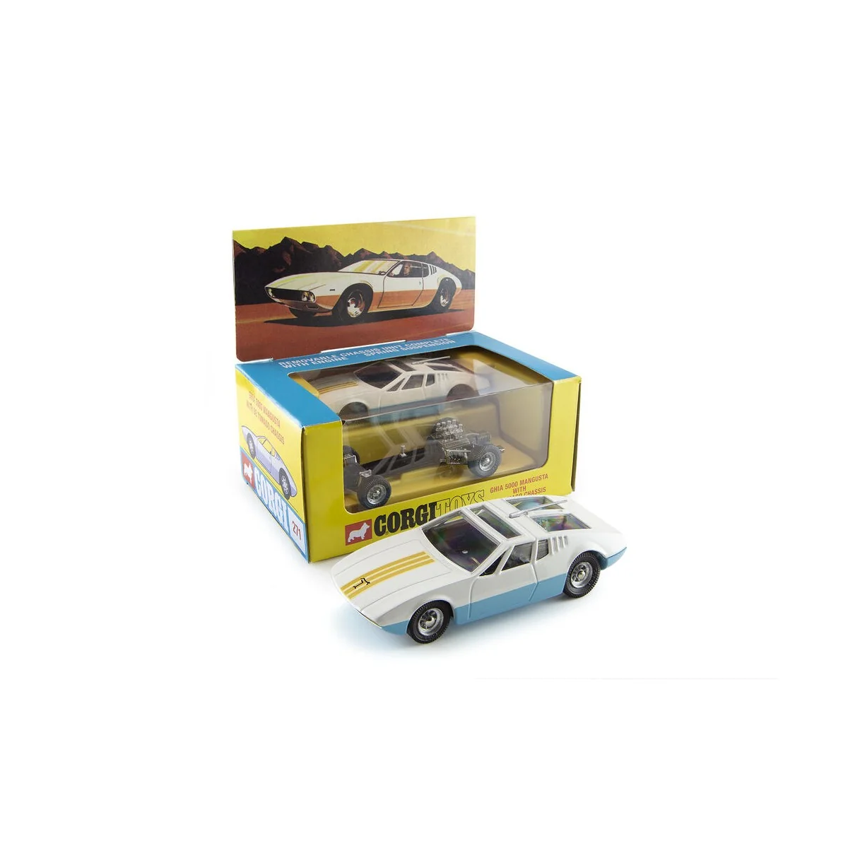 Ghia 5000 Mangusta with De Tomaso Chassis - Corgi CD54321008 Ghia 5000 Mangusta with De Tomaso Chassis - Corgi CD54321008