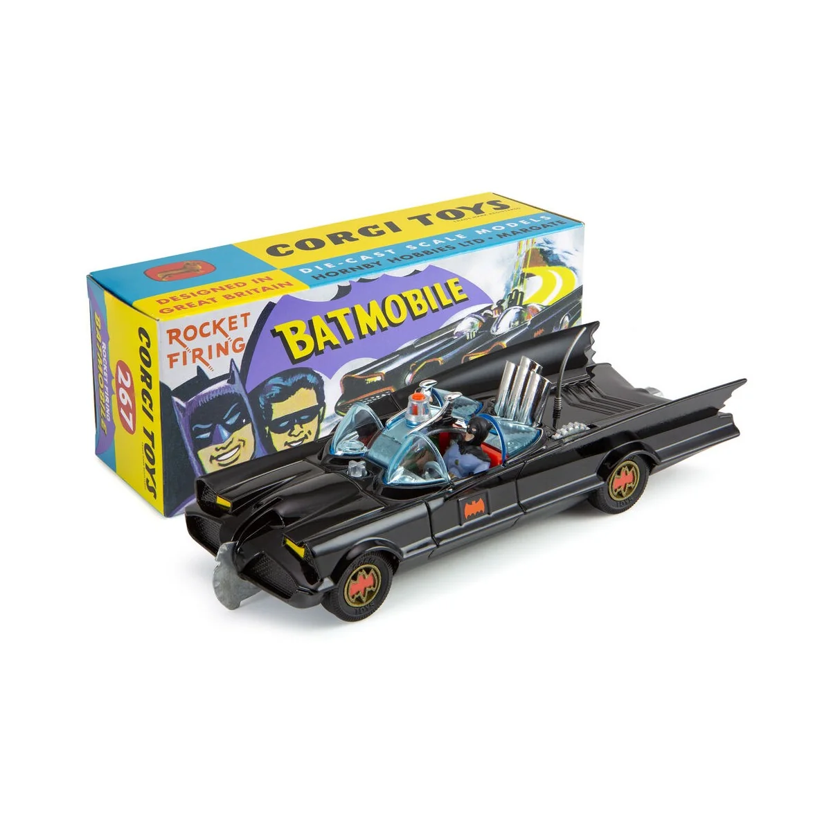 267 Batmobile with Batman and Robin – Gloss Black - Corgi CD54321050 267 Batmobile with Batman and Robin – Gloss Black - Corgi CD54321050