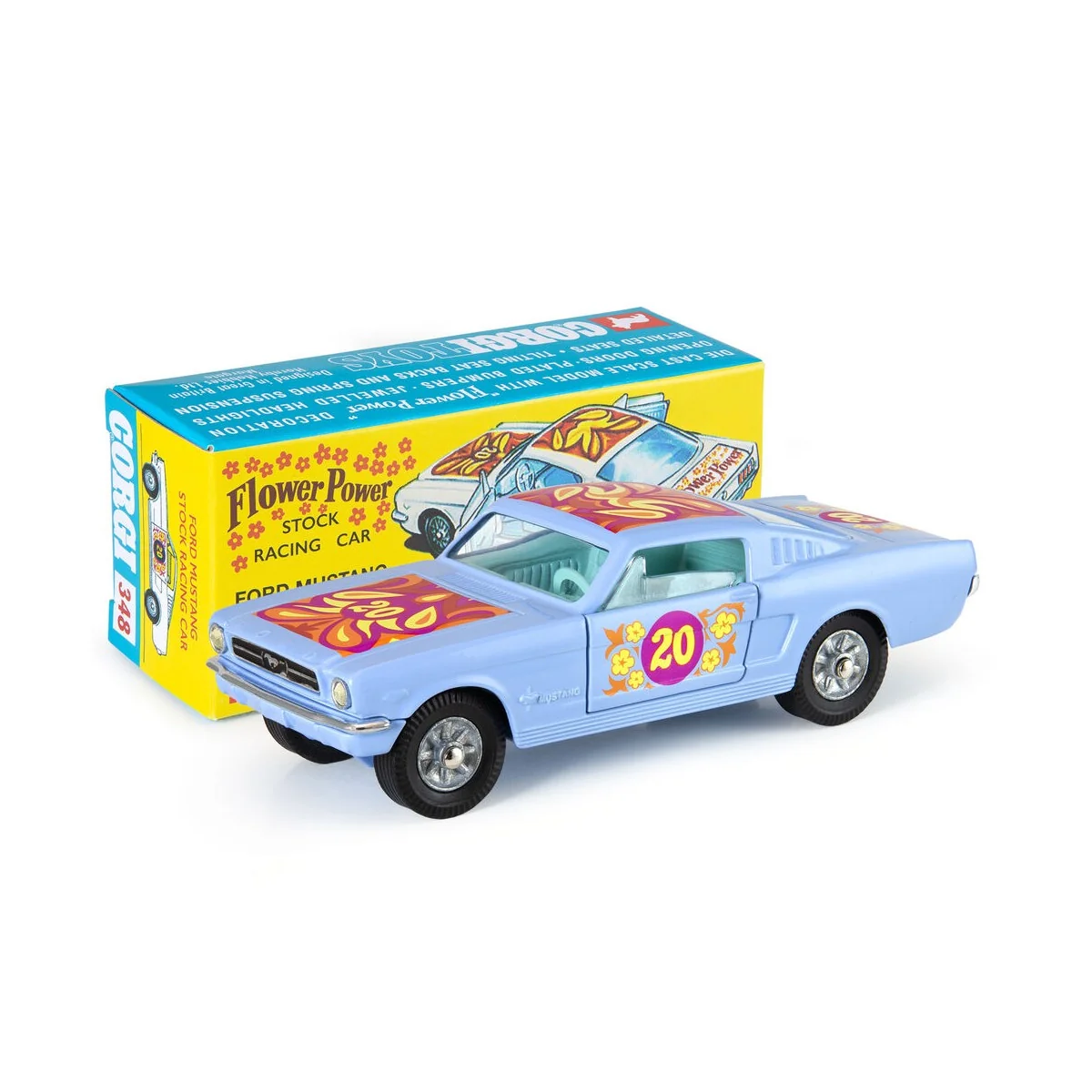348 - Ford Mustang Fastback 2+2 'Flower Power' Stock Racing - Corgi...