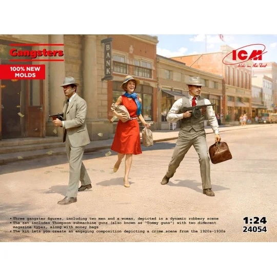 Gangsters (3 figures), 1/24 - ICM 24054