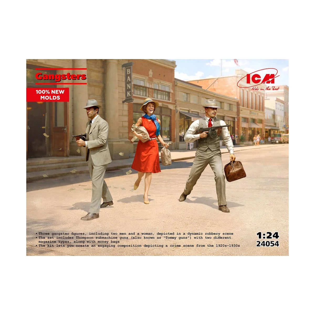 Gangsters (3 figures), 1/24 - ICM 24054