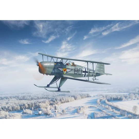 Bücker Bü 131D (winter version), WWII German Training Aircraft, 1/3... Bücker Bü 131D (winter version), WWII German Training Aircraft, 1/3...