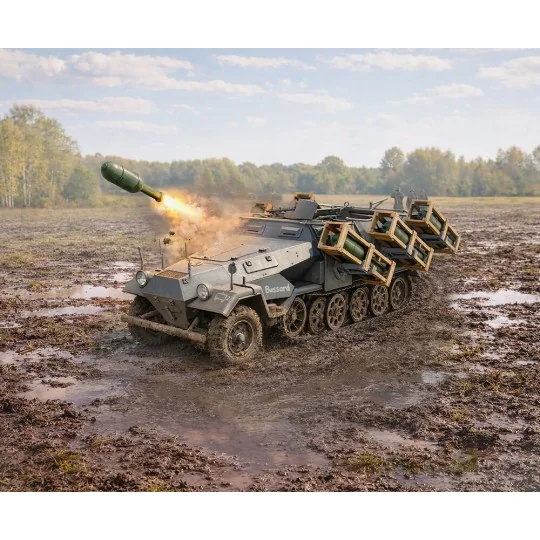 Stuka zu Fuß Sd.Kfz. 251/1 Ausf.B, WW II German MLRS, 1/35 - ICM 35107 Stuka zu Fuß Sd.Kfz. 251/1 Ausf.B, WW II German MLRS, 1/35 - ICM 35107