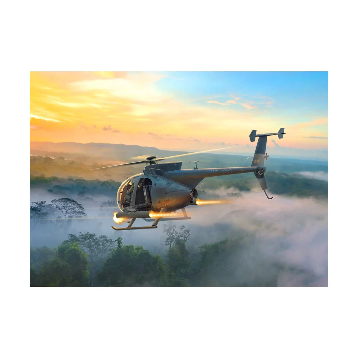 AH-6J Little Bird, US Special Forces Attack Helicopter, 1/48 - ICM ...