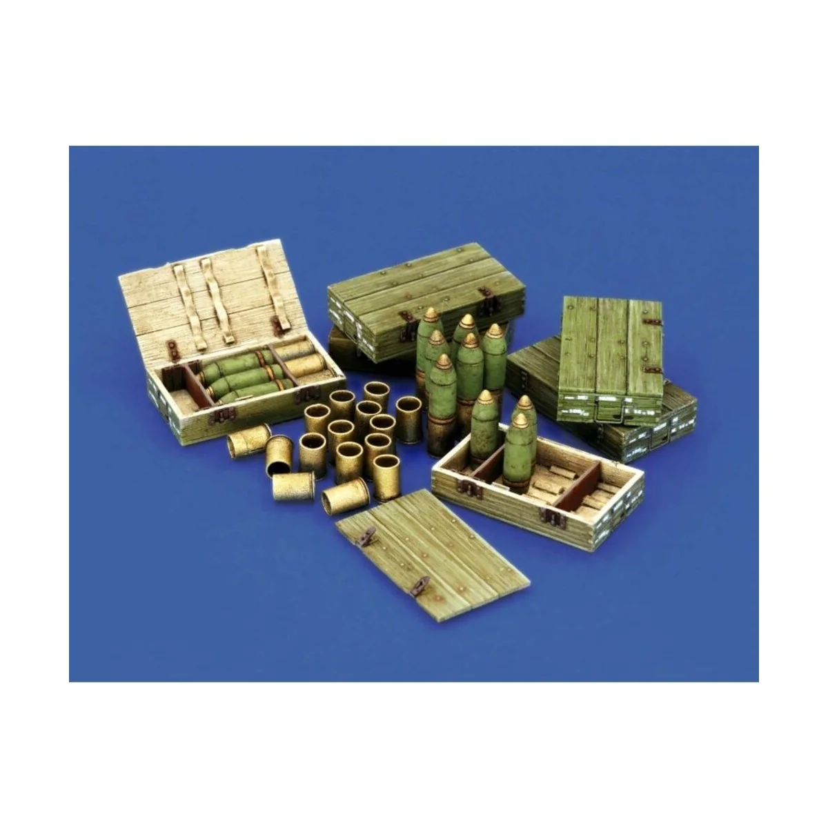 Italian 100/7 100mm Ammunition with wooden crates set-WWII, 1/35 - ... Italian 100/7 100mm Ammunition with wooden crates set-WWII, 1/35 - ...