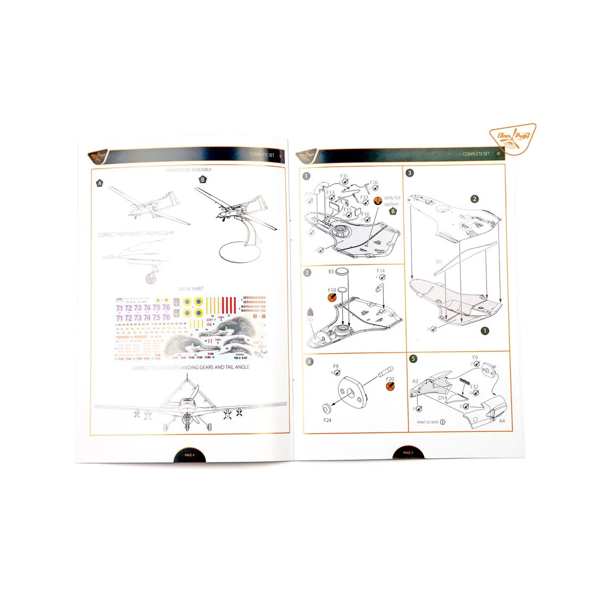 TB.2 UAV UKRAINIAN NAVY, 1/35 - Clear Prop Models CP3503 TB.2 UAV UKRAINIAN NAVY, 1/35 - Clear Prop Models CP3503