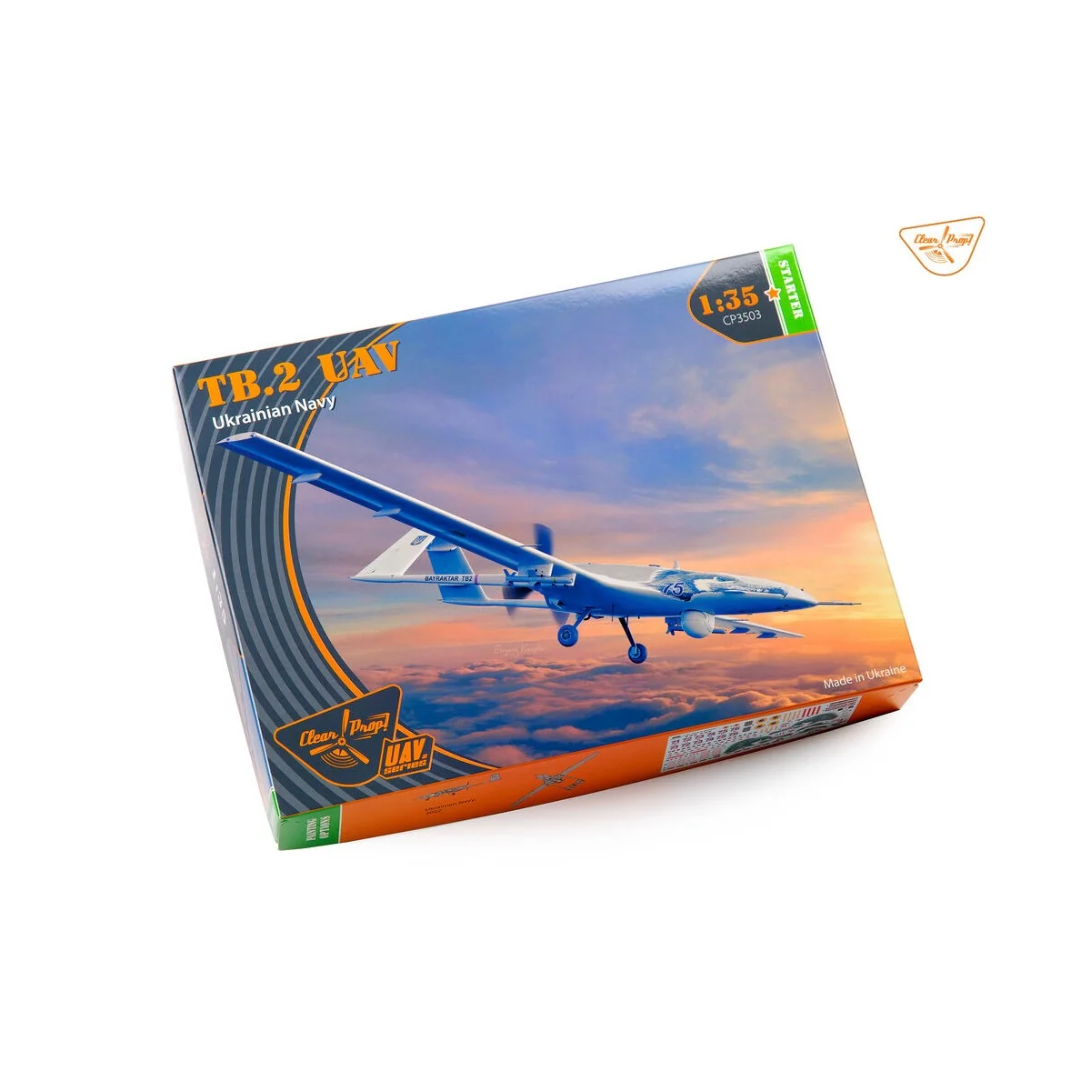 TB.2 UAV UKRAINIAN NAVY, 1/35 - Clear Prop Models CP3503 TB.2 UAV UKRAINIAN NAVY, 1/35 - Clear Prop Models CP3503