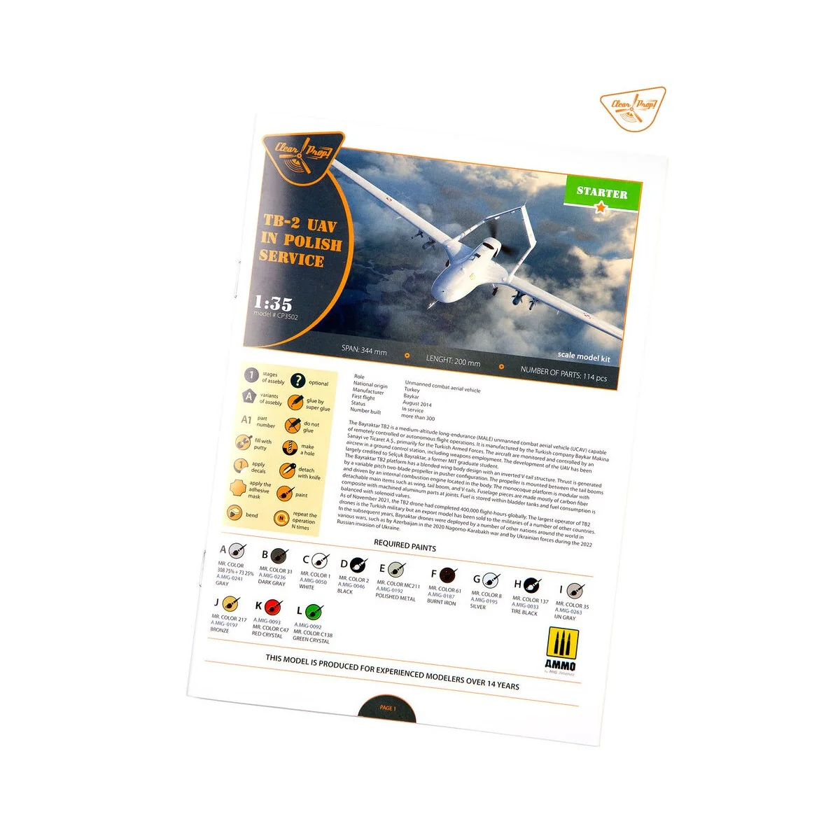 TB.2 UAV in Polish service, 1/35 - Clear Prop Models CP3502