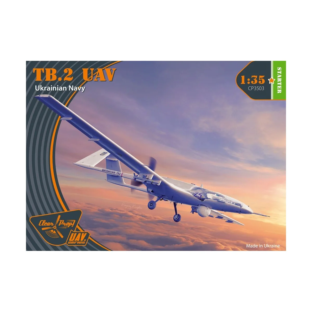 TB.2 UAV UKRAINIAN NAVY, 1/35 - Clear Prop Models CP3503 TB.2 UAV UKRAINIAN NAVY, 1/35 - Clear Prop Models CP3503