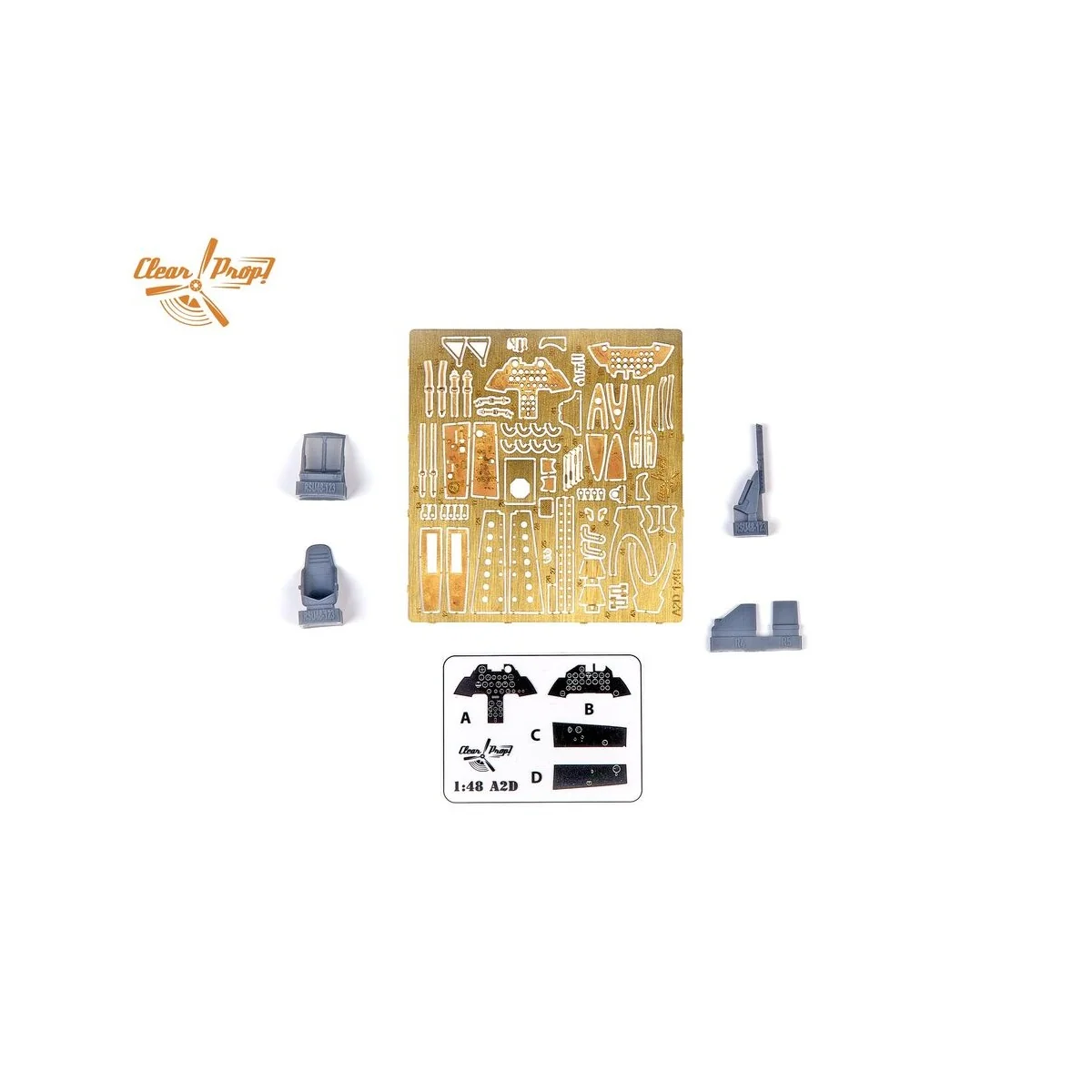 XA2D-1 Skyshark, 1/48 - Clear Prop Models CP4802