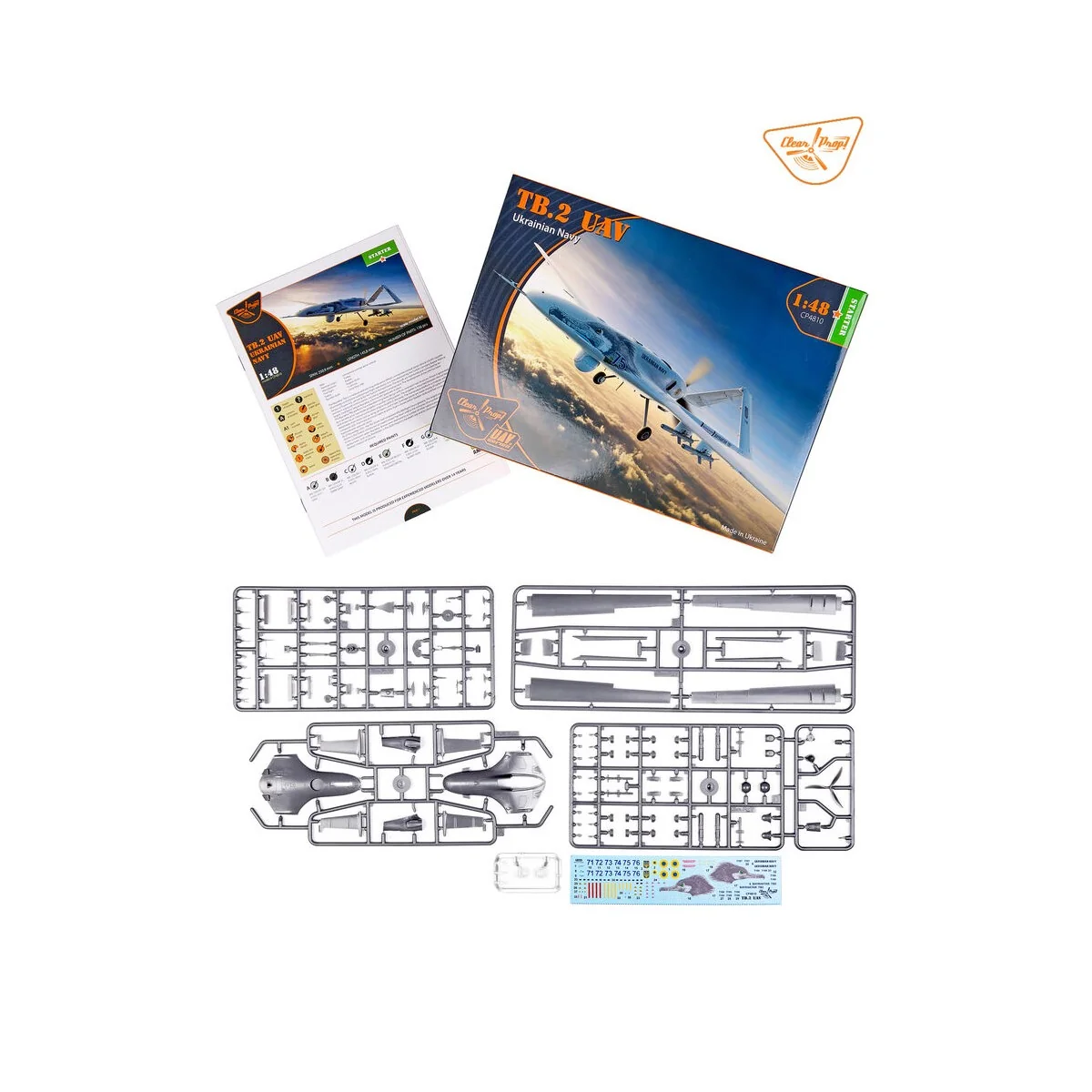TB.2 UAV UKRAINIAN NAVY, 1/48 - Clear Prop Models CP4810