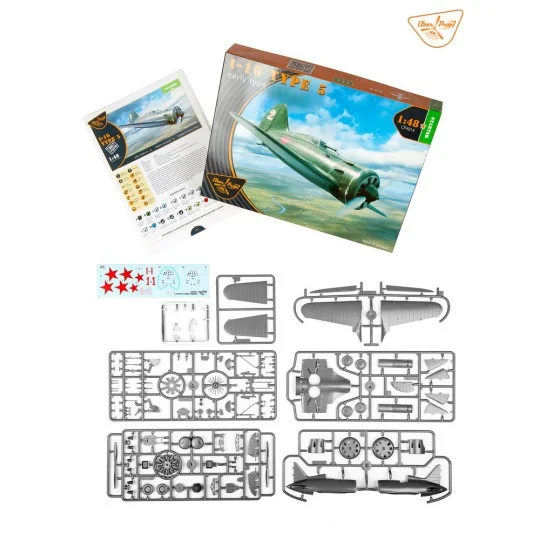 I-16 type 5 (early version), 1/48 - Clear Prop Models CP4814 I-16 type 5 (early version), 1/48 - Clear Prop Models CP4814