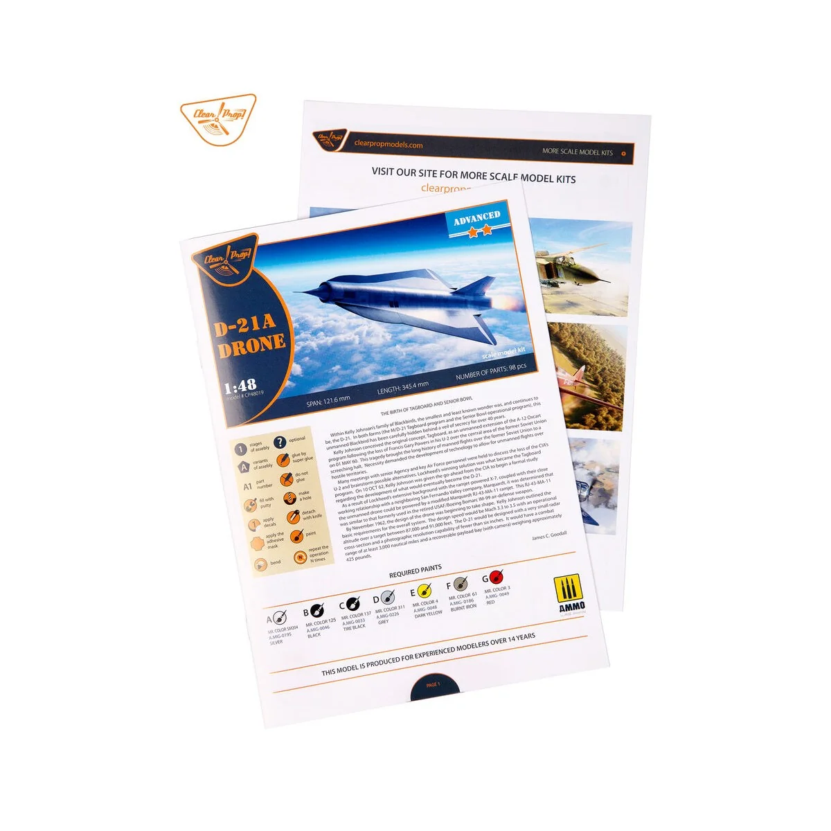 D-21A Drone, 1/48 - Clear Prop Models CP4819