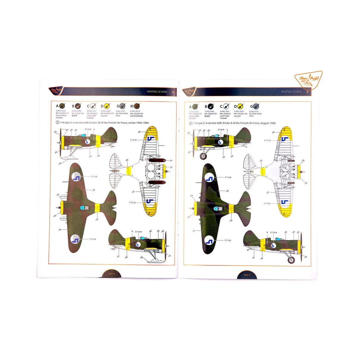 I-16 type 5 In Finnish Service, 1/48 - Clear Prop Models CP4820