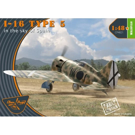 I-16 type 5 (in the sky of Spain early version), 1/48 - Clear Prop ...