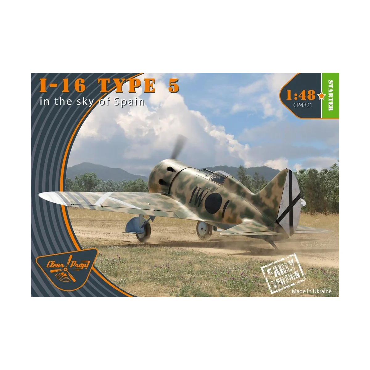 I-16 type 5 (in the sky of Spain early version), 1/48 - Clear Prop ...