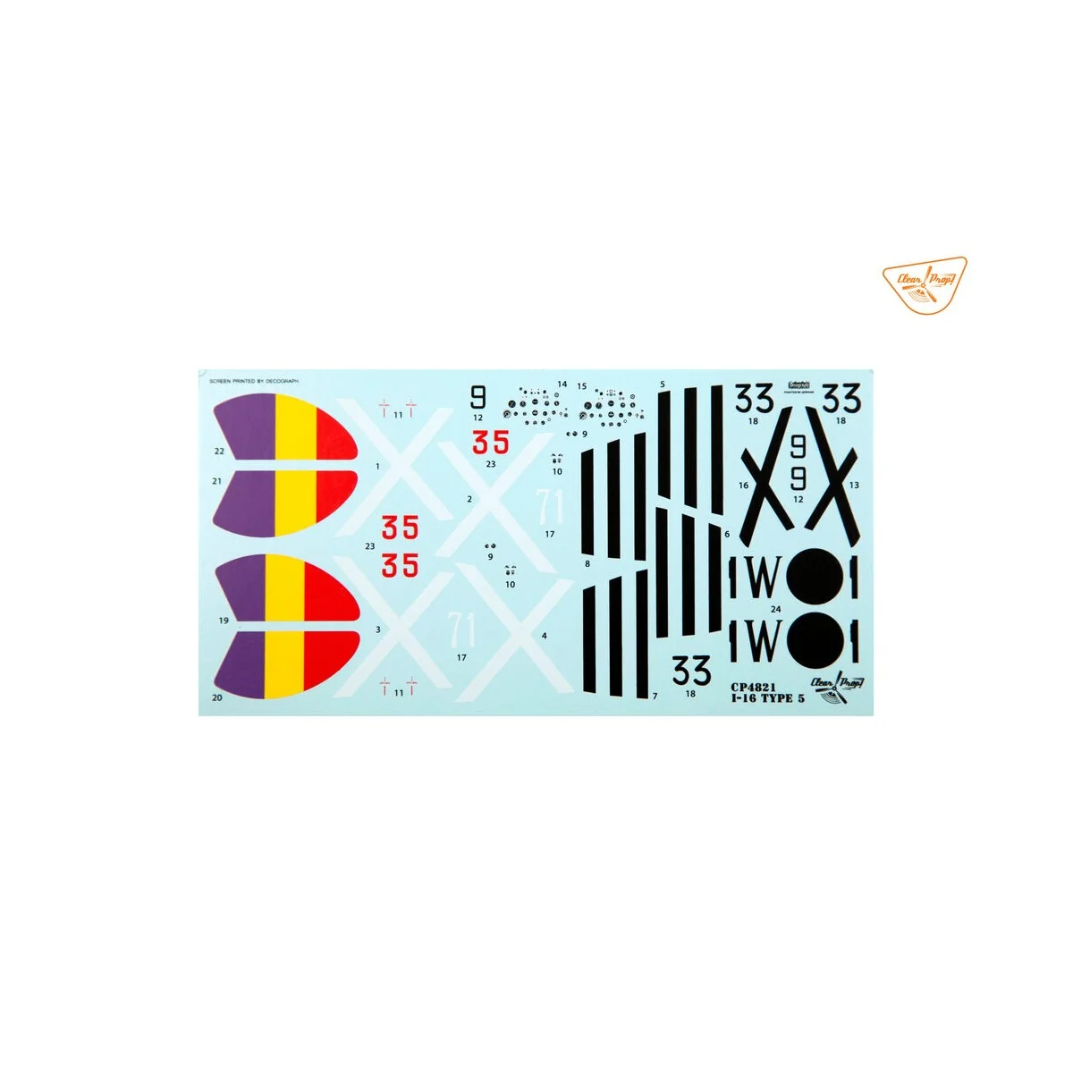 I-16 type 5 (in the sky of Spain early version), 1/48 - Clear Prop ...