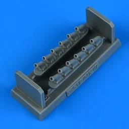 P-51B/Mk.III Mustang exhaust for Tamiya, 1/48 - Quickboost QB48 945