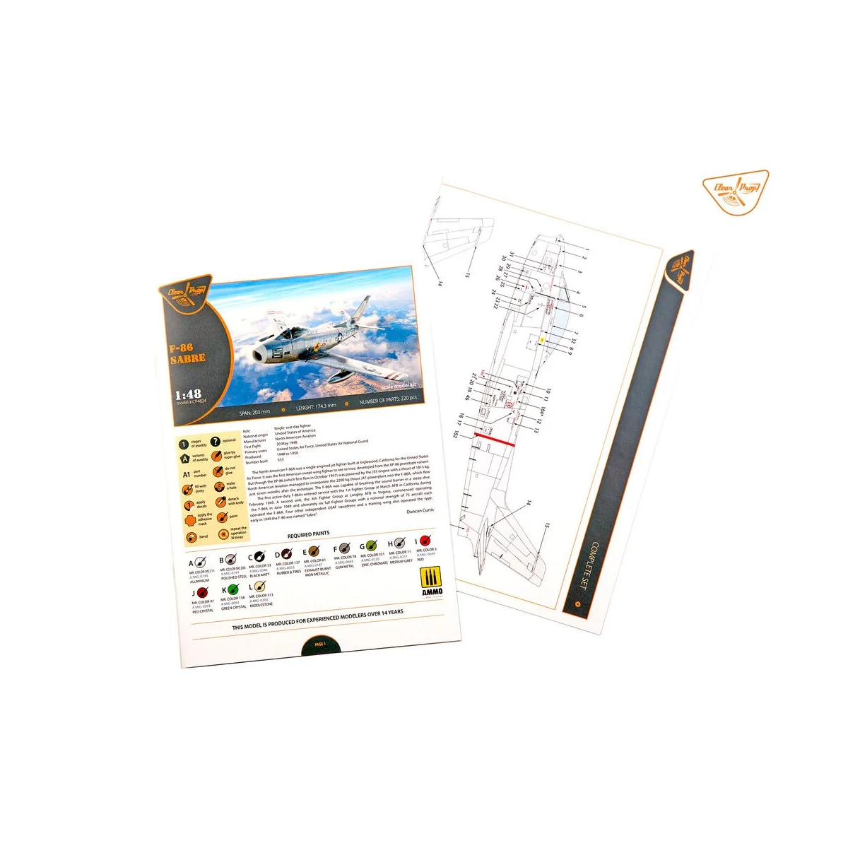 F-86A, 1/48 - Clear Prop Models CP4824