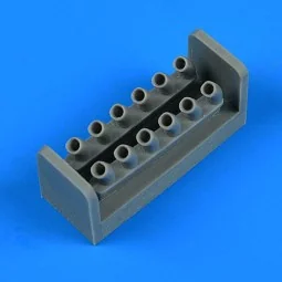 P-40C Warhawk exhaust for Academy, 1/48 - Quickboost QB48 964