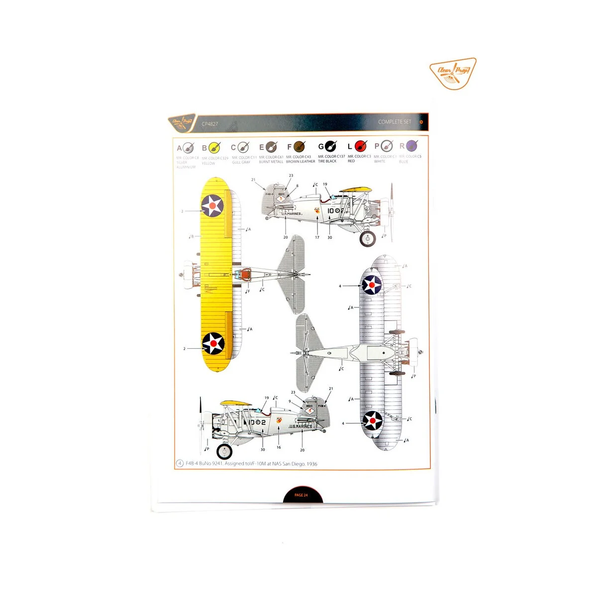 F4B-4 U.S MARINES, 1/48 - Clear Prop Models CP4827