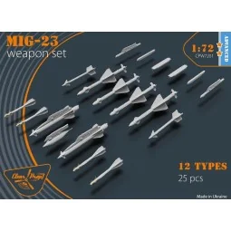 MiG-23 Weapon Set, 1/72 - Clear Prop Accessories CPW7201