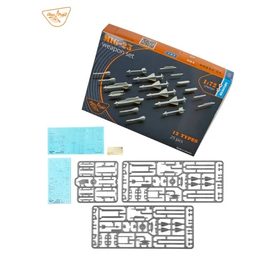 MiG-23 Weapon Set, 1/72 - Clear Prop Accessories CPW7201