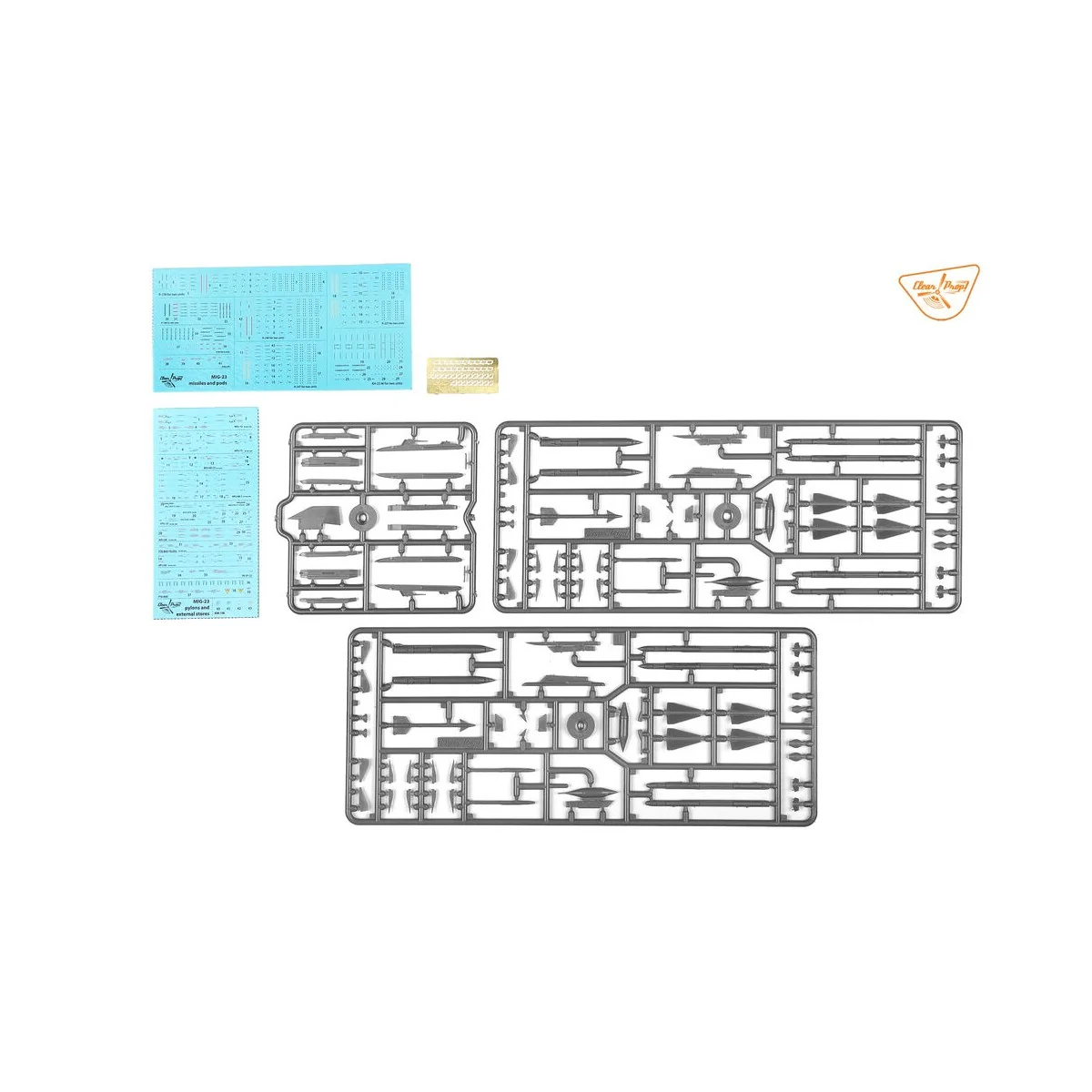 MiG-23 Weapon Set, 1/72 - Clear Prop Accessories CPW7201