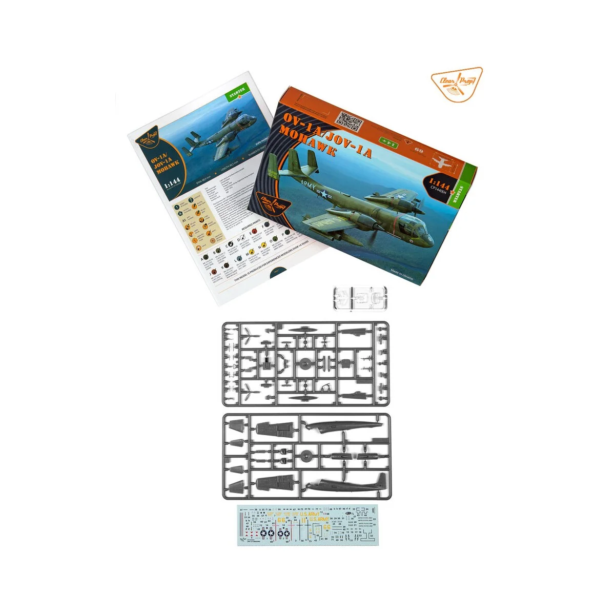 OV-1 A/JOV-1A Mohawk, 1/144 - Clear Prop Models CP144004