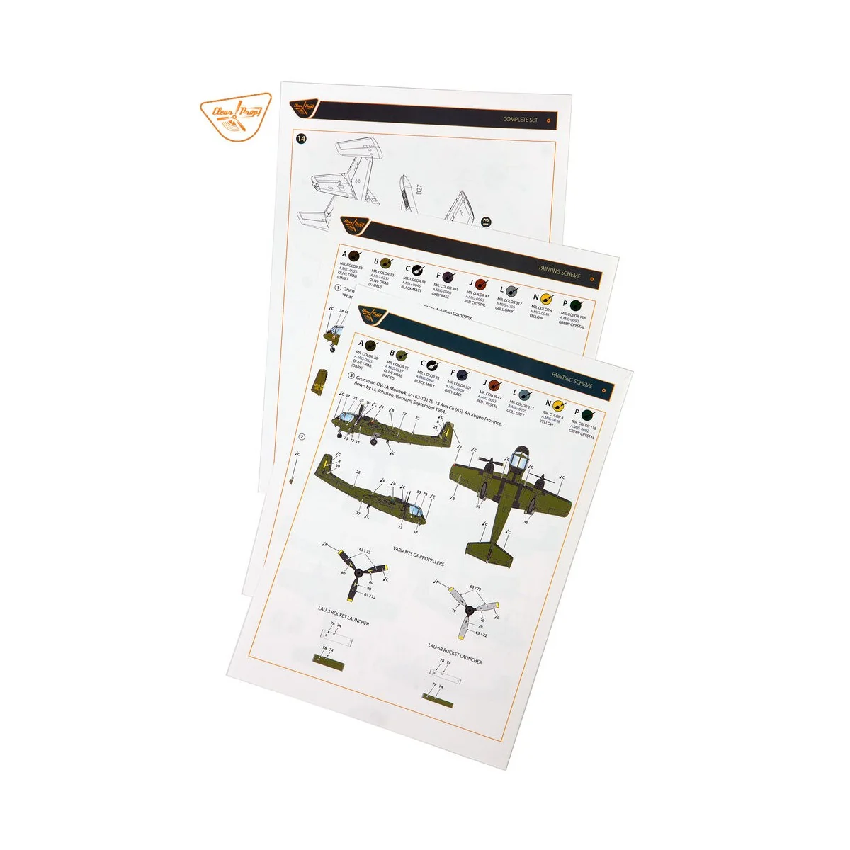 OV-1 A/JOV-1A Mohawk, 1/144 - Clear Prop Models CP144004