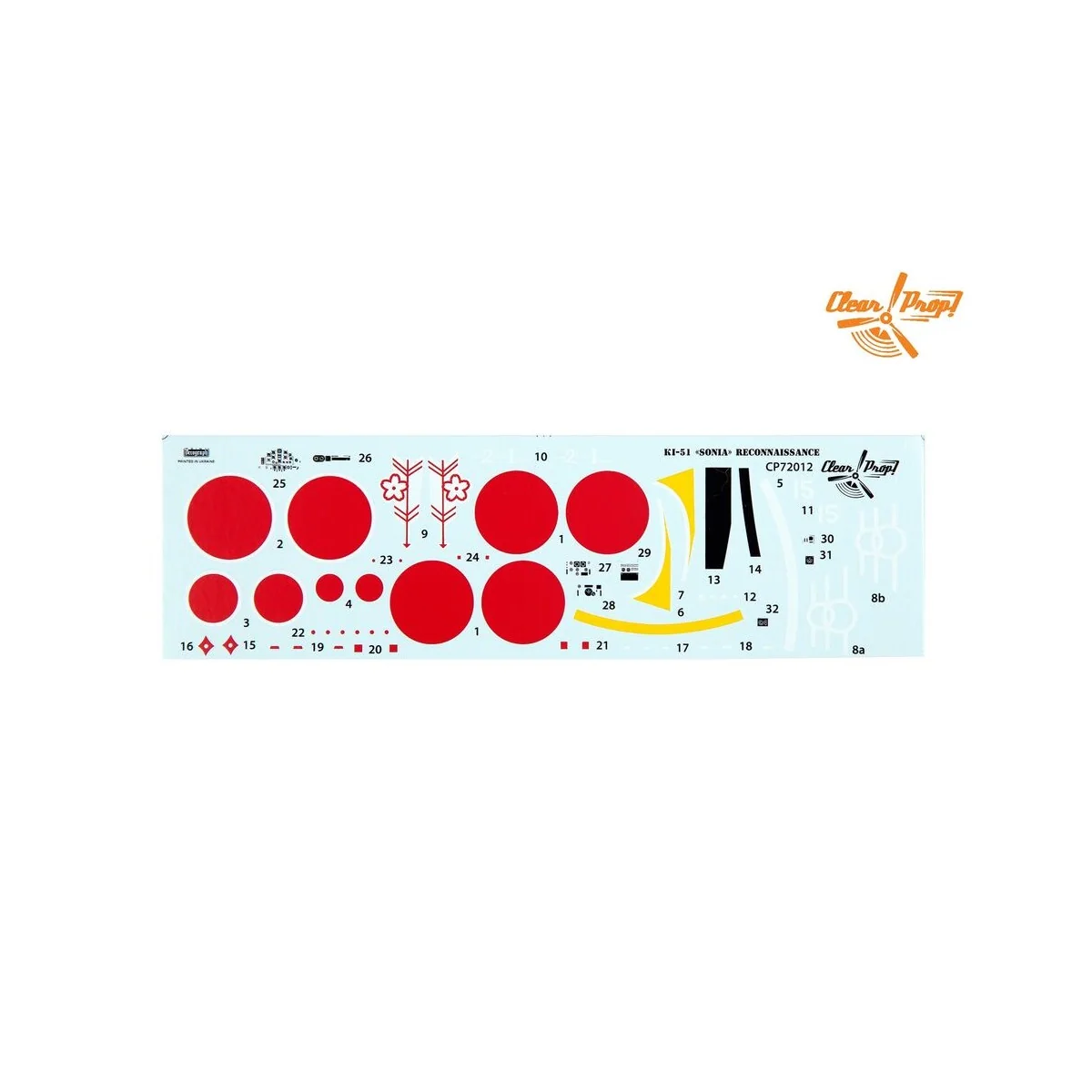 Ki-51 Sonia Reconnaissance, 1/72 - Clear Prop Models CP72012