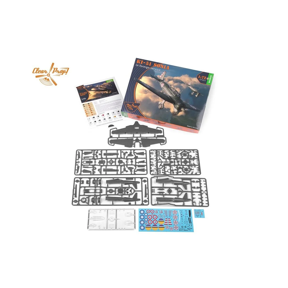 Ki-51 Sonia in foreign service, 1/72 - Clear Prop Models CP72013 Ki-51 Sonia in foreign service, 1/72 - Clear Prop Models CP72013