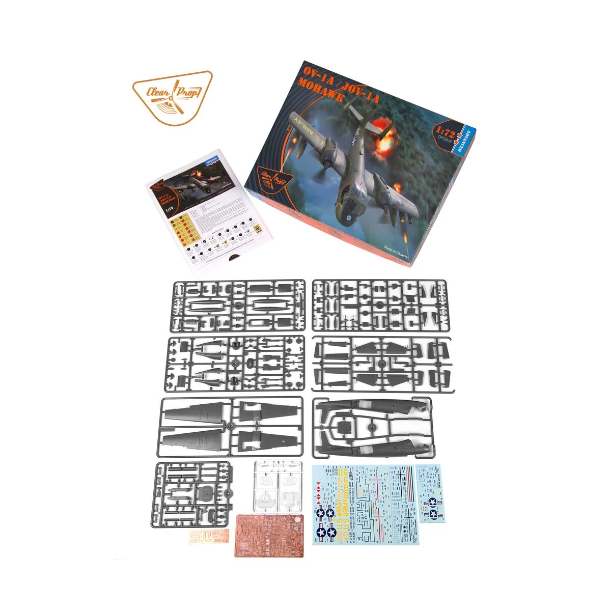 OV-1 A/JOV-1A Mohawk, 1/72 - Clear Prop Models CP72016