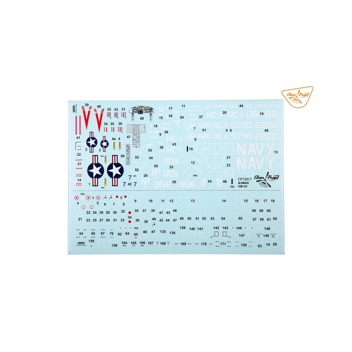 UH-2C Seasprite, 1/72 - Clear Prop Models CP72017