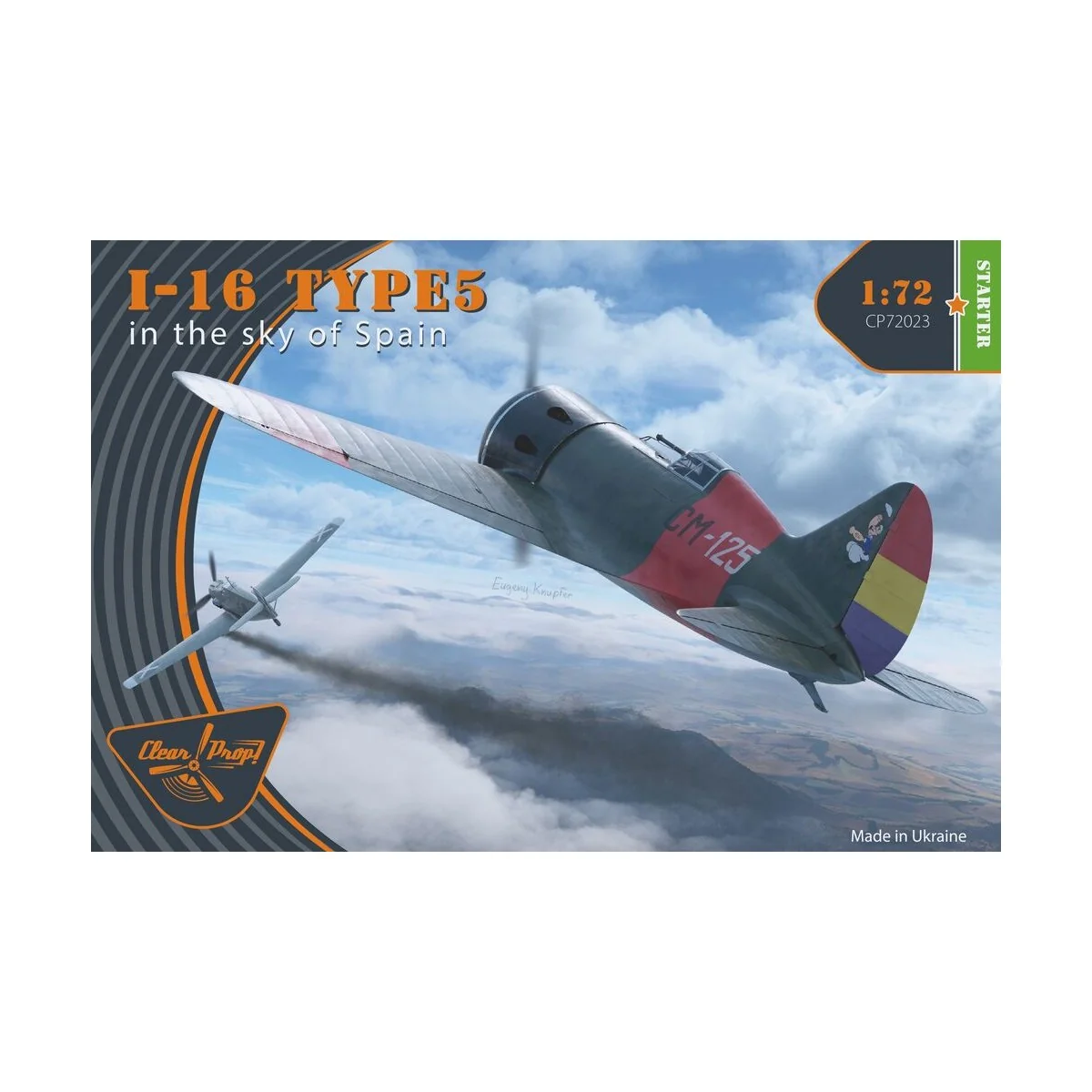 I-16 type 5 (in the sky of Spain), 1/72 - Clear Prop Models CP72023