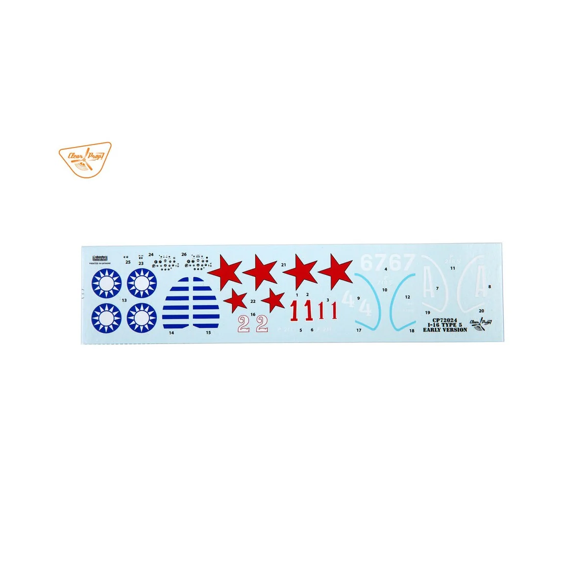 I-16 type 5 (early version), 1/72 - Clear Prop Models CP72024