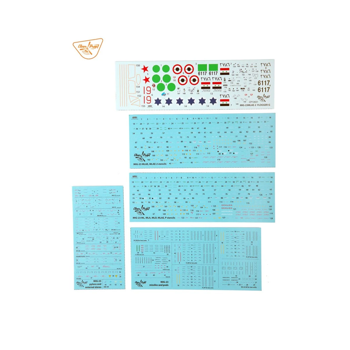 MiG-23MLAE-2 Flogger-G, 1/72 - Clear Prop Models CP72031