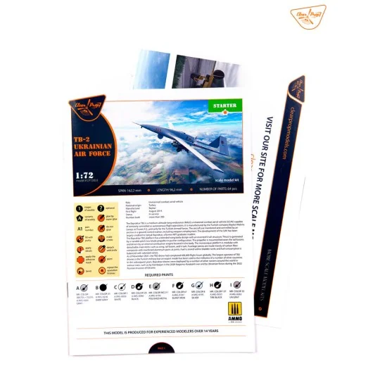 TB.2 UAV UKRAINIAN ARMY, 1/72 - Clear Prop Models CP72033