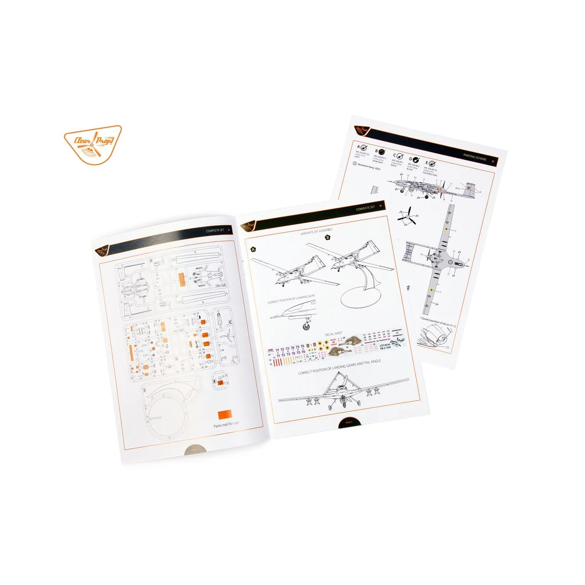 TB.2 UAV UKRAINIAN NAVY, 1/72 - Clear Prop Models CP72034 TB.2 UAV UKRAINIAN NAVY, 1/72 - Clear Prop Models CP72034