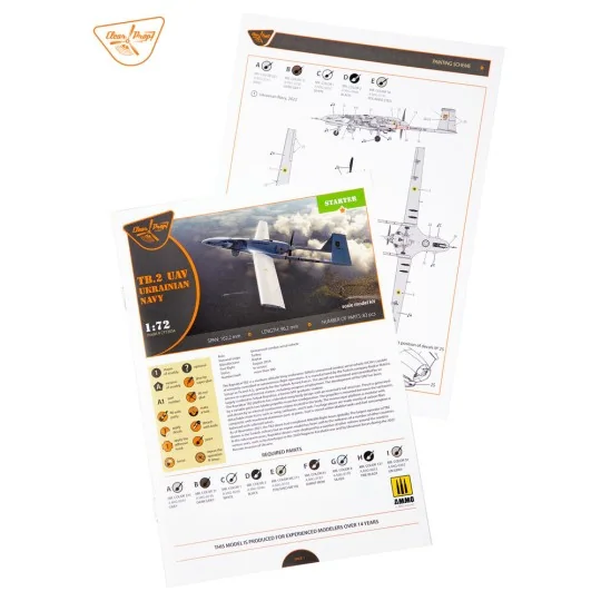 TB.2 UAV UKRAINIAN NAVY, 1/72 - Clear Prop Models CP72034 TB.2 UAV UKRAINIAN NAVY, 1/72 - Clear Prop Models CP72034