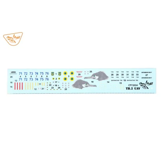 TB.2 UAV UKRAINIAN NAVY, 1/72 - Clear Prop Models CP72034 TB.2 UAV UKRAINIAN NAVY, 1/72 - Clear Prop Models CP72034