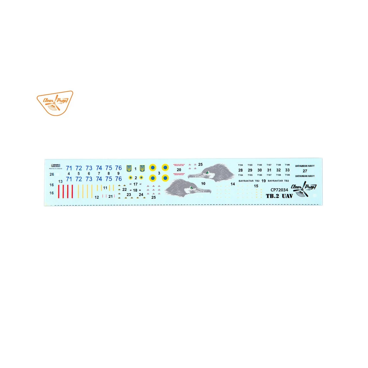 TB.2 UAV UKRAINIAN NAVY, 1/72 - Clear Prop Models CP72034 TB.2 UAV UKRAINIAN NAVY, 1/72 - Clear Prop Models CP72034