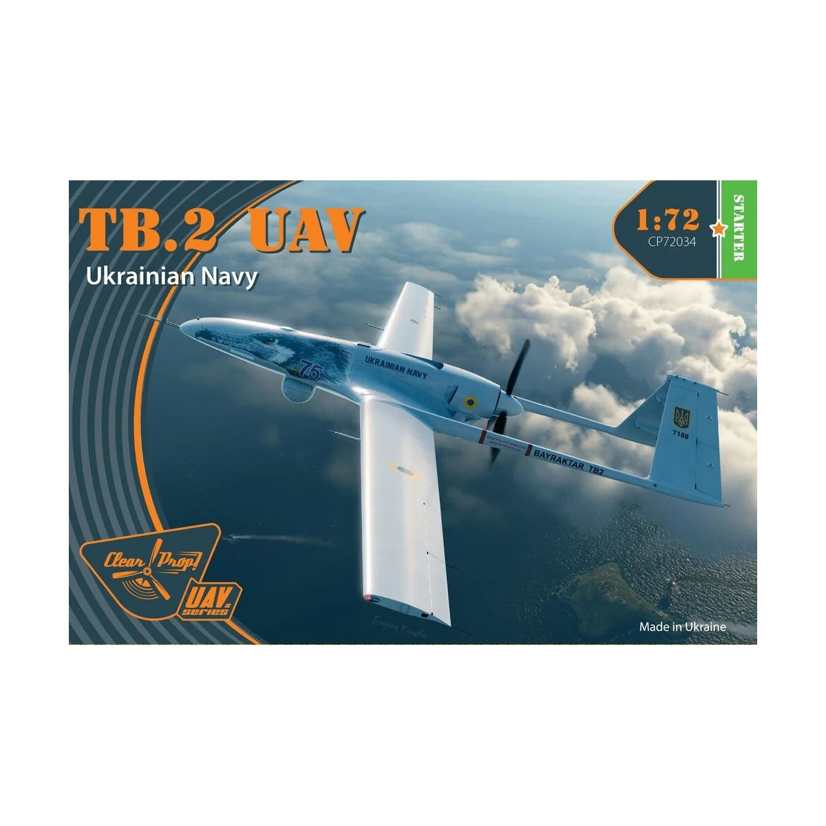 TB.2 UAV UKRAINIAN NAVY, 1/72 - Clear Prop Models CP72034 TB.2 UAV UKRAINIAN NAVY, 1/72 - Clear Prop Models CP72034