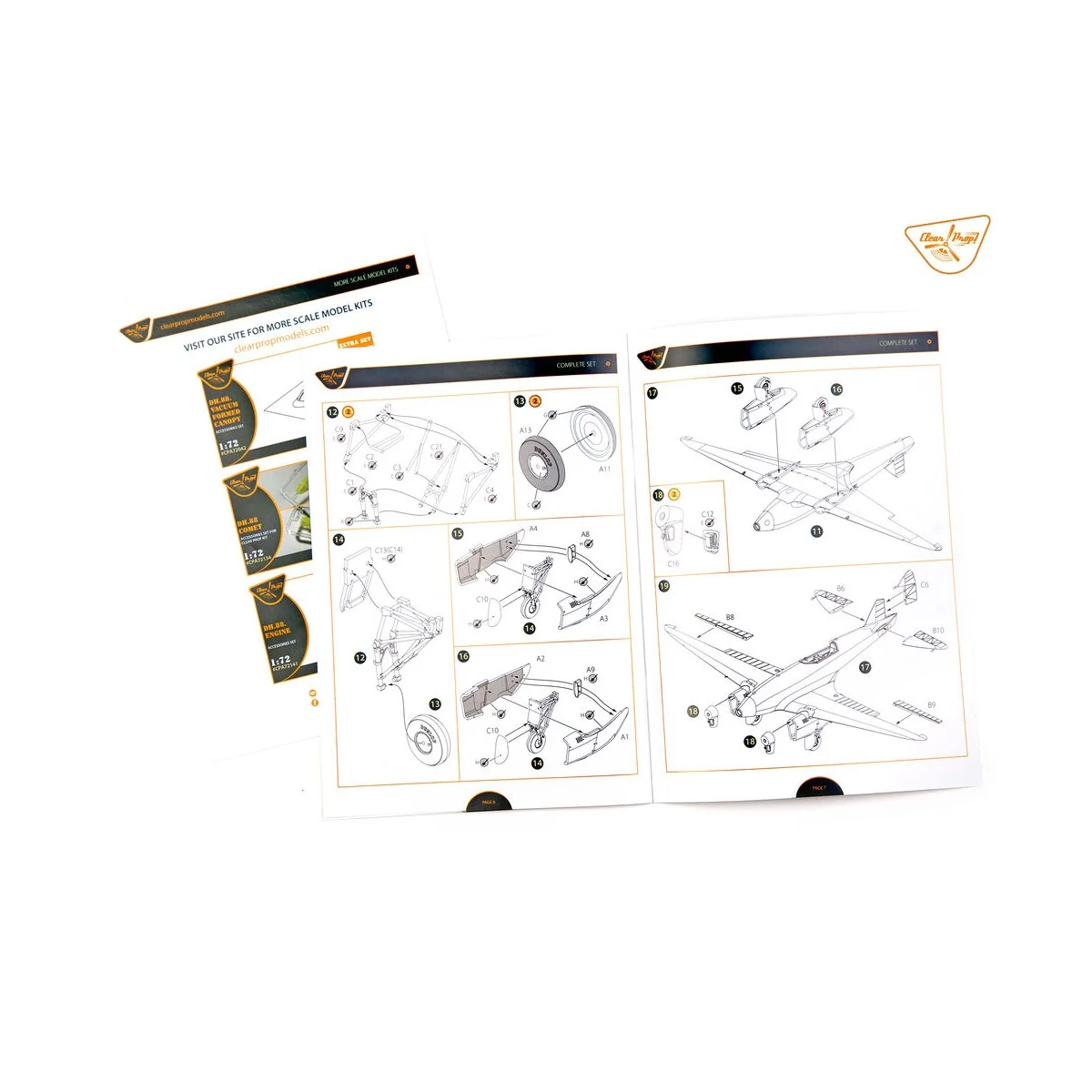 DH.88 Comet MacRobertson Trophy Air Race, 1/72 - Clear Prop Models ...